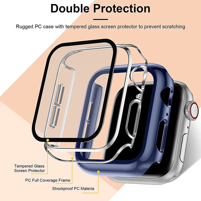 Apple Watch Series 1–3 Hard Case with Built-in Screen Protector